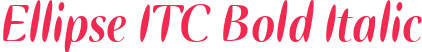 Ellipse ITC Bold Italic